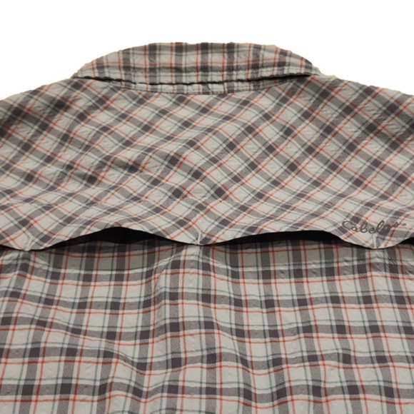 CABELA'S Guidewear Gray & Red Plaid Button-Up Shirt - Picture 3 of 11